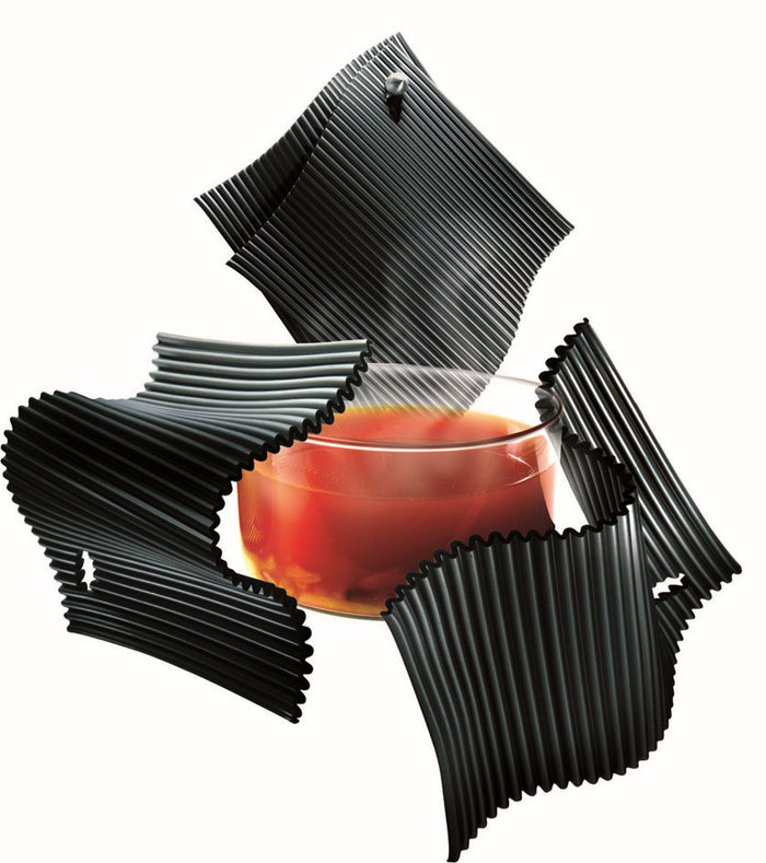 Pannenlap met Haak, Set van 2 Stuks, Siliconen, Zwart - Eva Solo