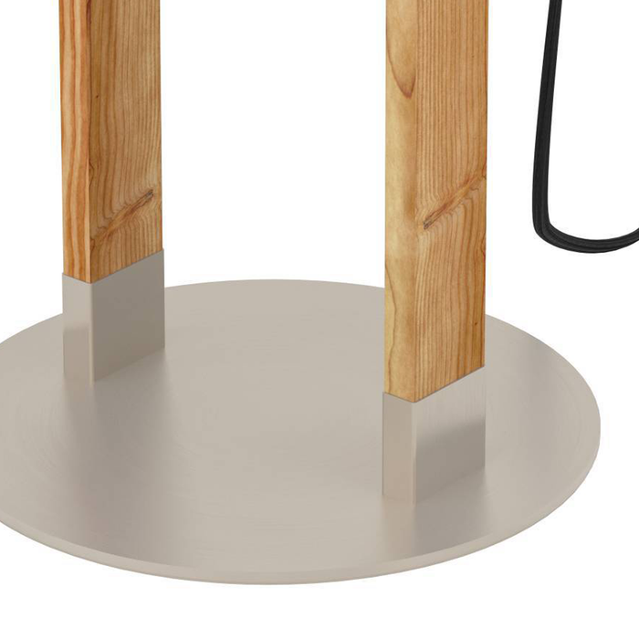 EGLO Cawton Tafellamp - E27 - 38 cm - Grijs|Bruin - Hout