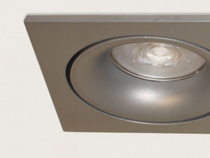 Artdelight Inbouwspot Rechthoek Kantelbaar Grijs 2lichts GU-10