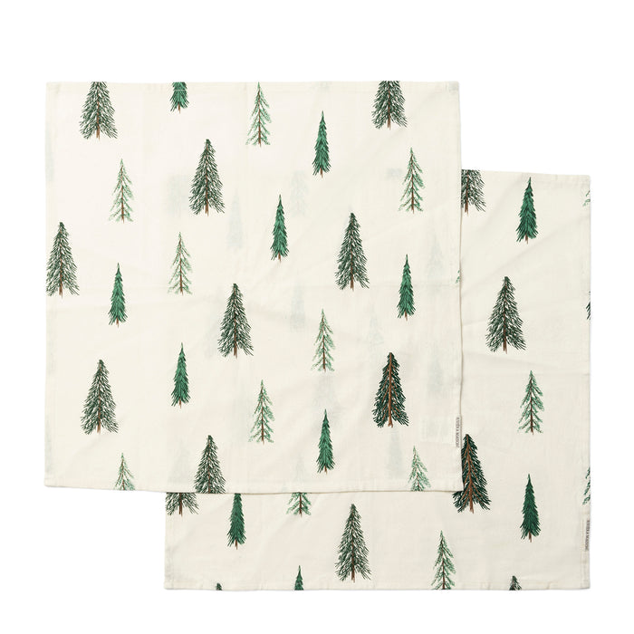 Riviera Maison Textielen servetten groen - Winter Forest set van 2