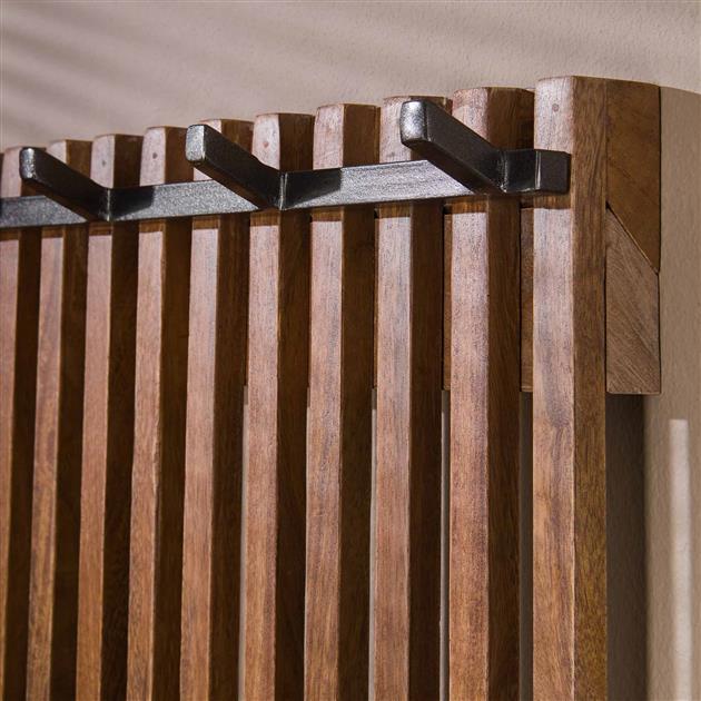 Hoyz - Kapstokrek Tweak - 14 Haken - Mangohout - Zandkleur