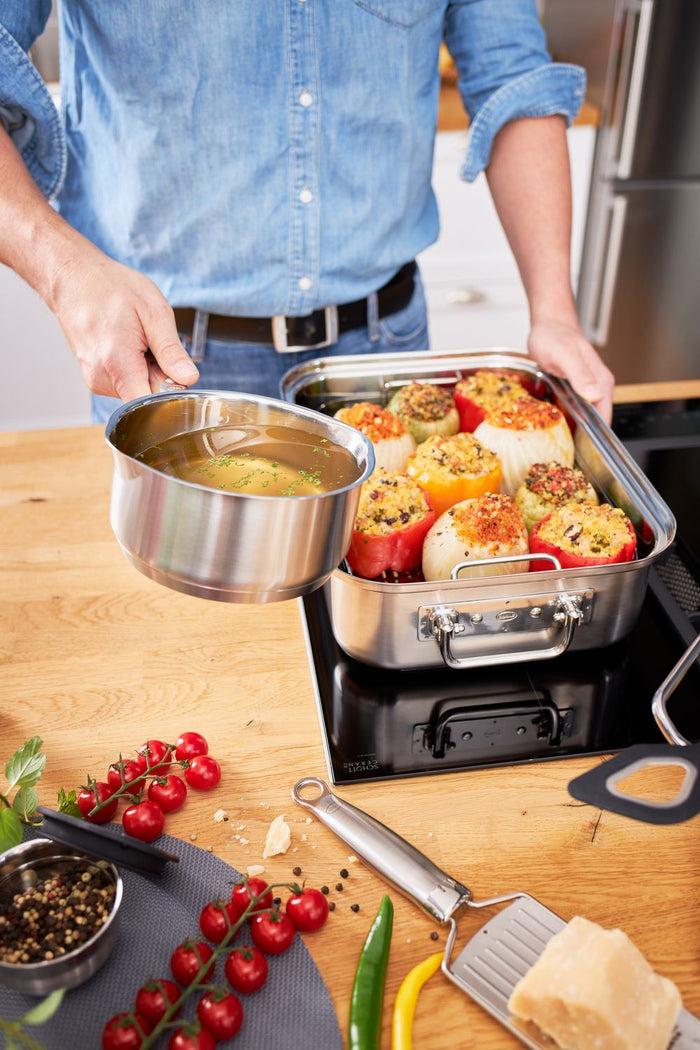 Braadpan met Deksel en Rooster, Rechthoekig, 38 x 28 cm - Rösle | Expe