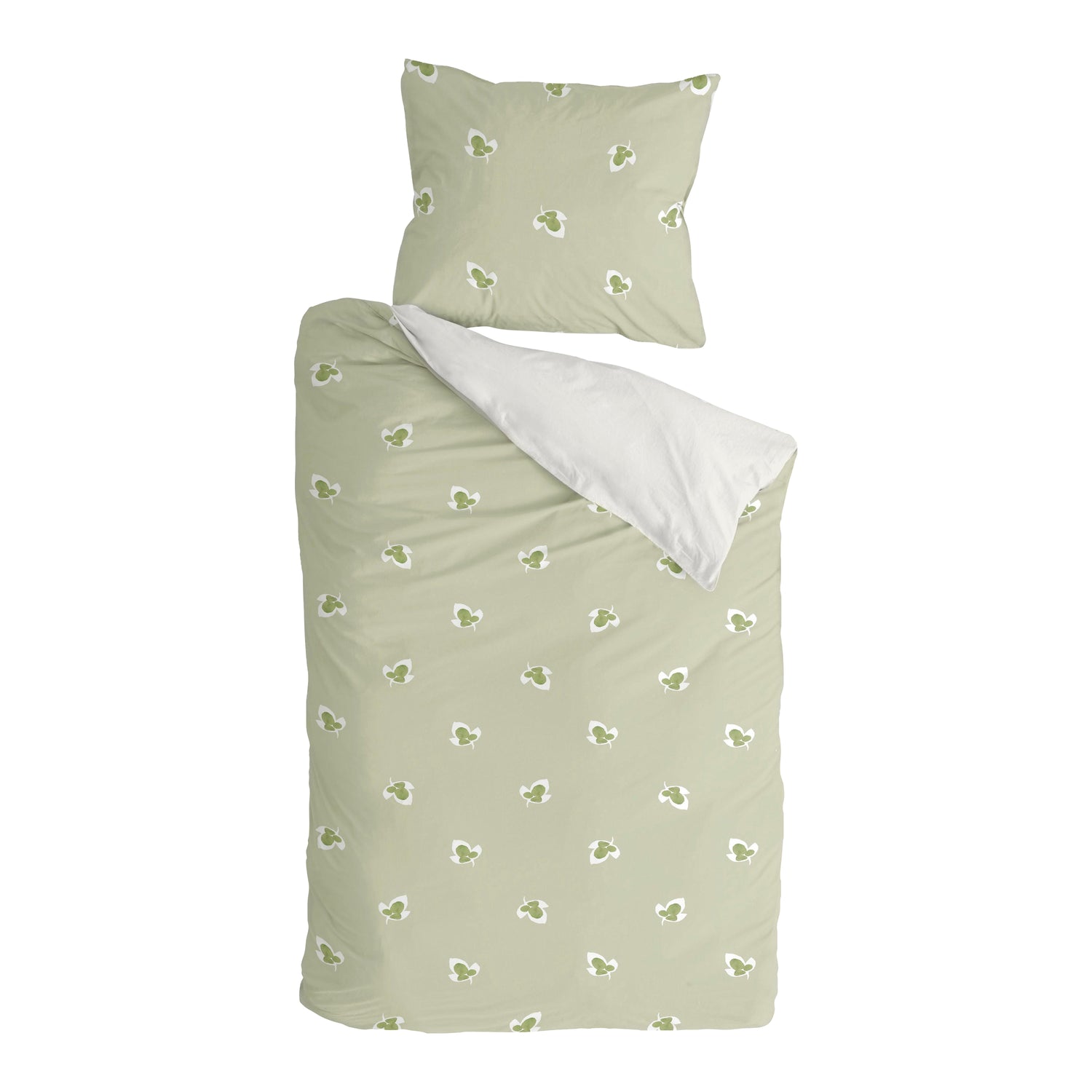 Walra Glossy Grapevine Dekbedovertrek 140 x 220/240 cm - Groen