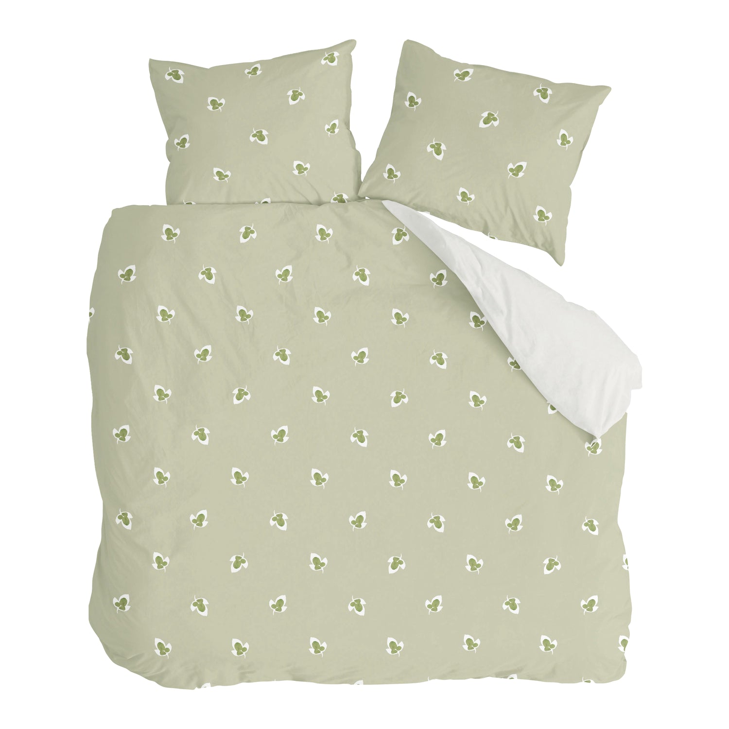 Walra Glossy Grapevine Dekbedovertrek 240 x 220/240 cm - Groen