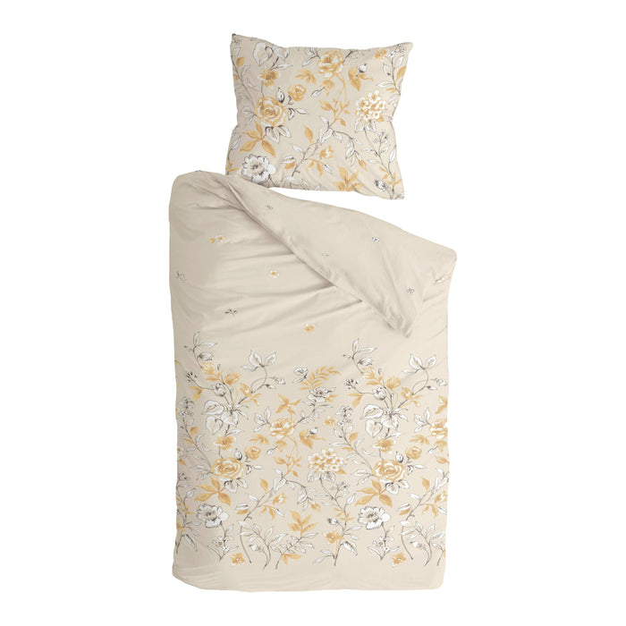 Walra Happy Helleborus Dekbedovertrek 140 x 220/240 cm - Beige