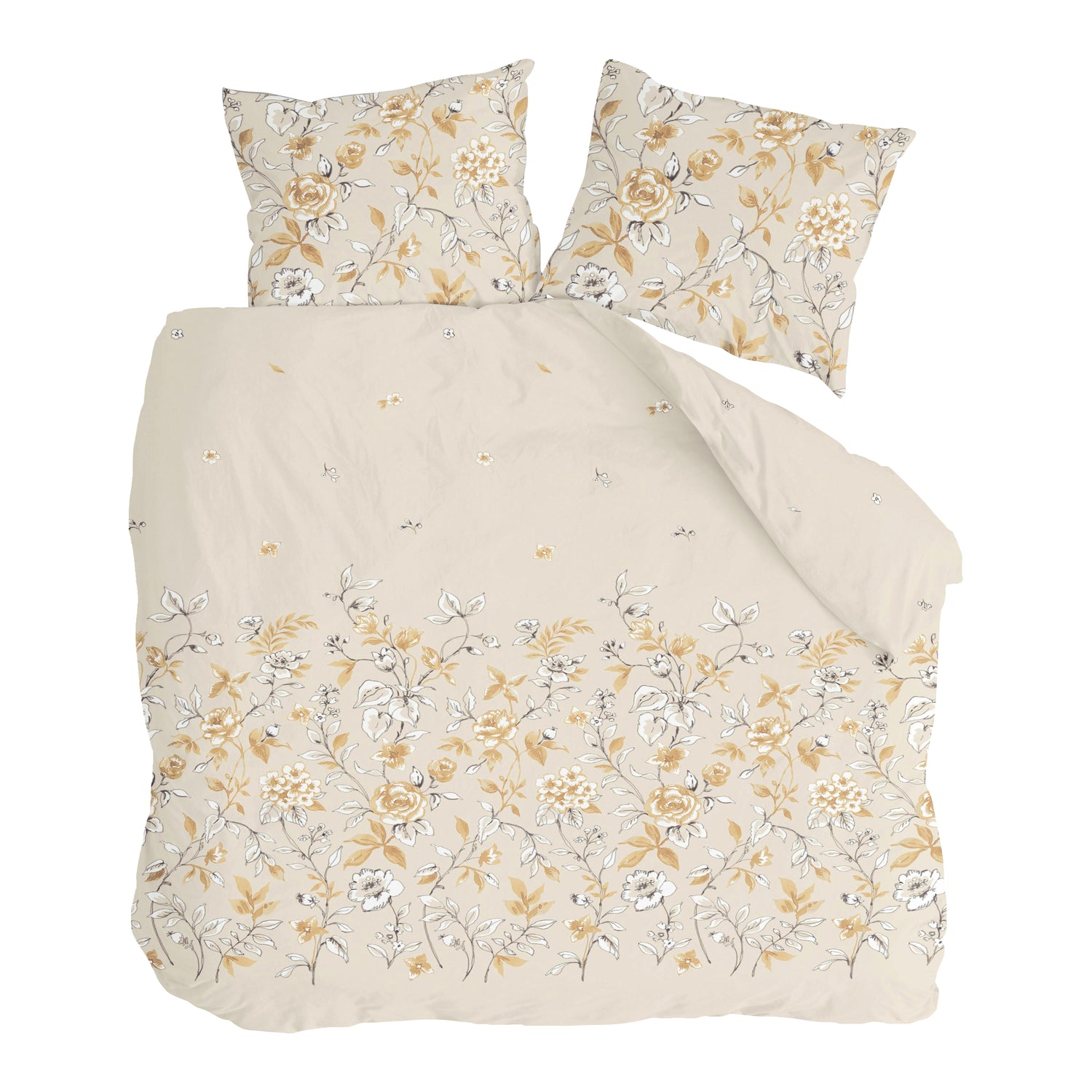 Walra Happy Helleborus Dekbedovertrek 240 x 220/240 cm - Beige