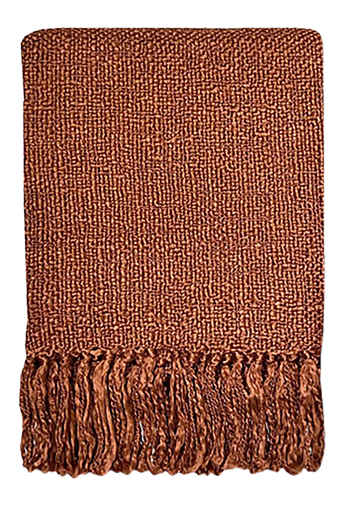 Malagoon Solid Plaid 125 x 150 cm - Rusty Brown