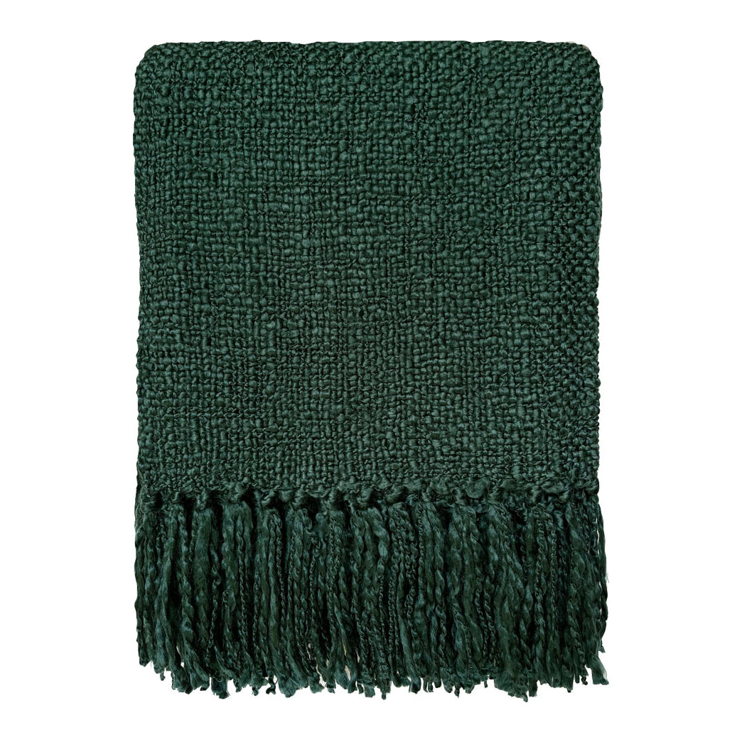 Malagoon Forest Green Solid Plaid 125 x 150 cm