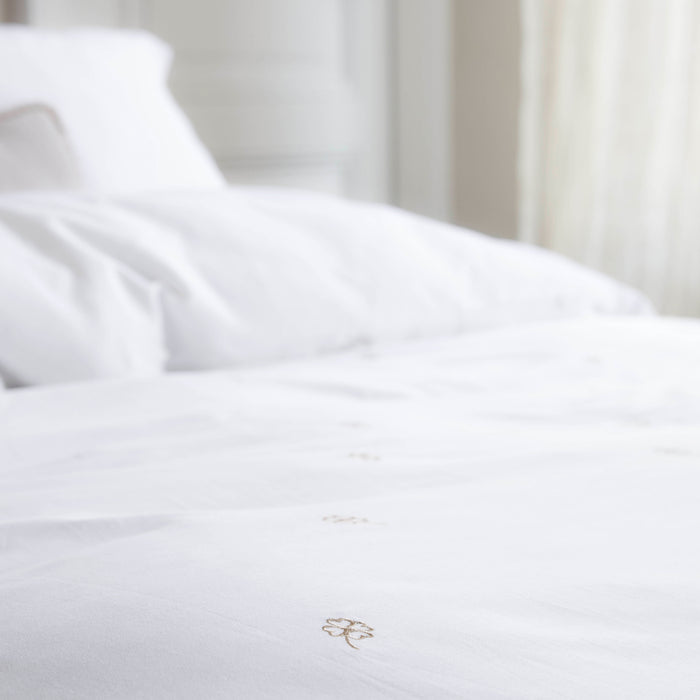 Walra Calm Clover Dekbedovertrek 240 x 220/240 cm - Wit