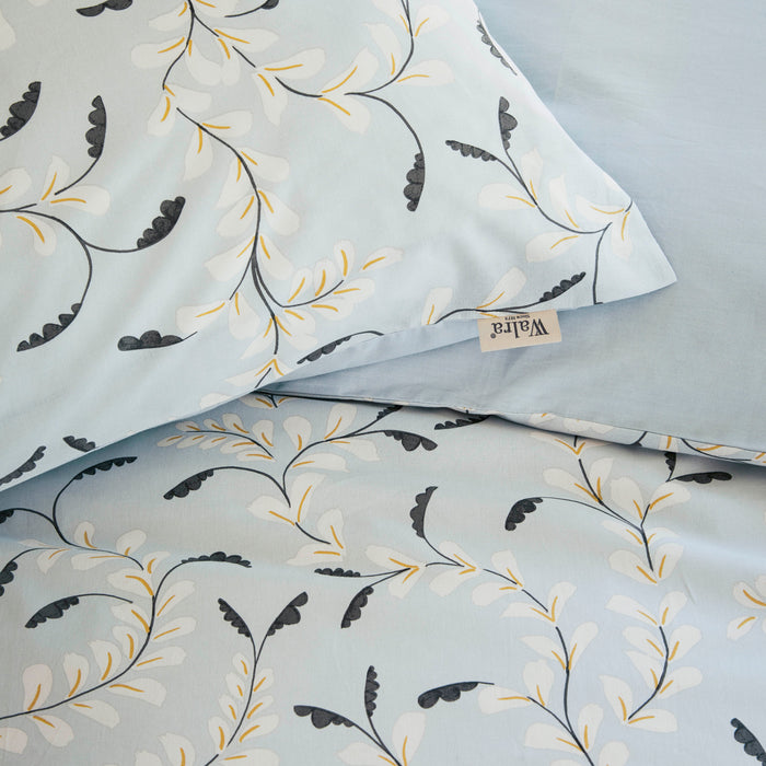 Walra Elegant Garland Dekbedovertrek 240 x 220/240 cm - Lichtblauw