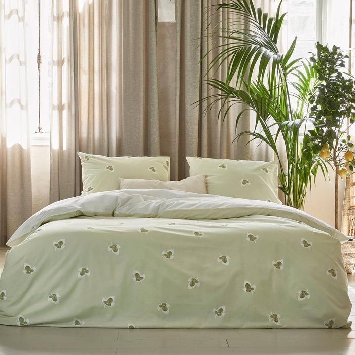 Walra Glossy Grapevine Dekbedovertrek 240 x 220/240 cm - Groen