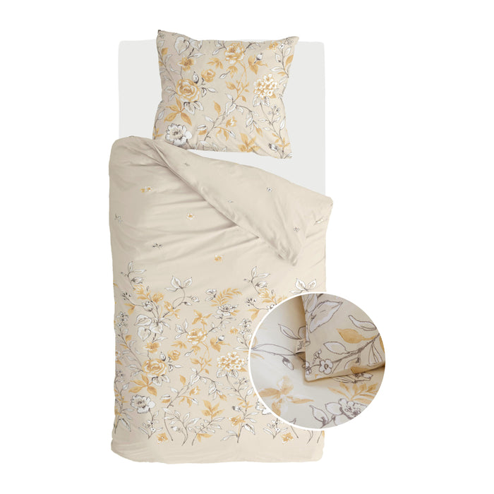 Walra Happy Helleborus Dekbedovertrek 140 x 220/240 cm - Beige