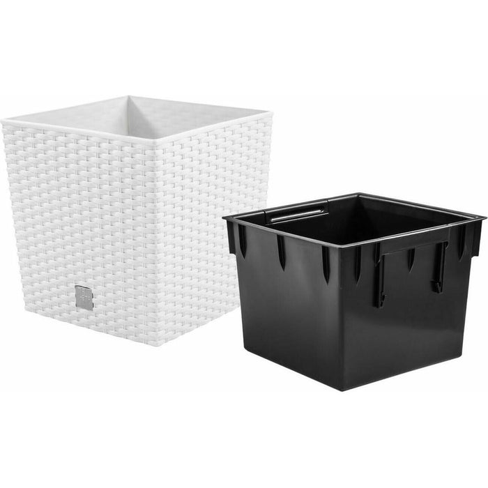 Prosperplast Plantenbak Rato - wit - kunststof - 32 cm