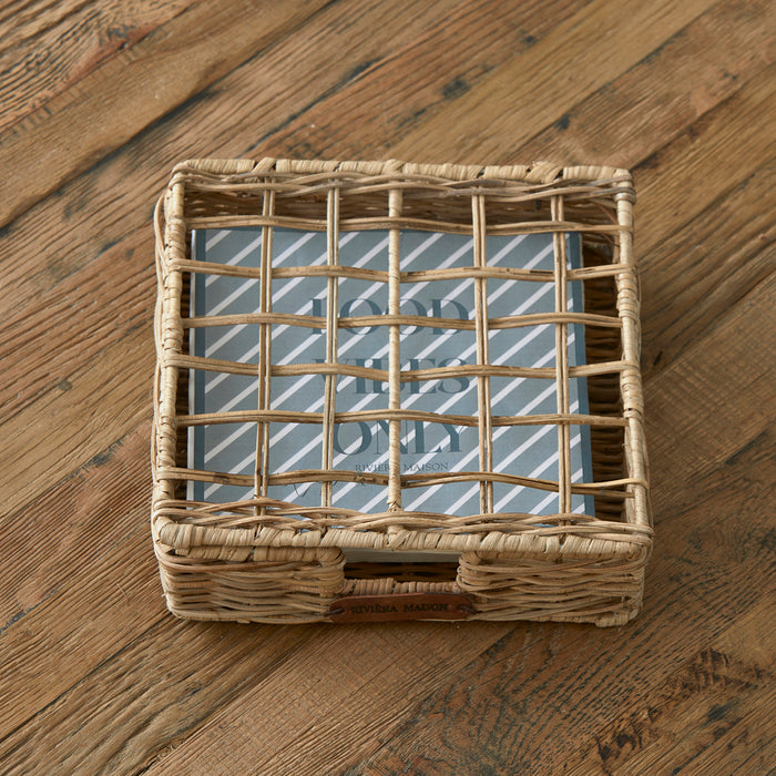 Riviera Maison servettenhouder Liggend met deksel - Cala Gran - Bruin