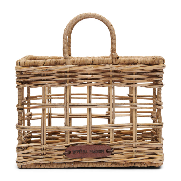 Riviera Maison Servettenhouder Staand Rotan Tas - Bag - Bruin