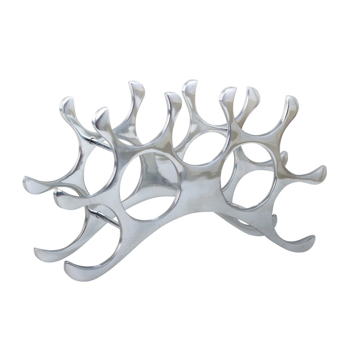 Svenska Living Wijnrek - 9 flessen - chrome - metaal - 43 x 42 cm