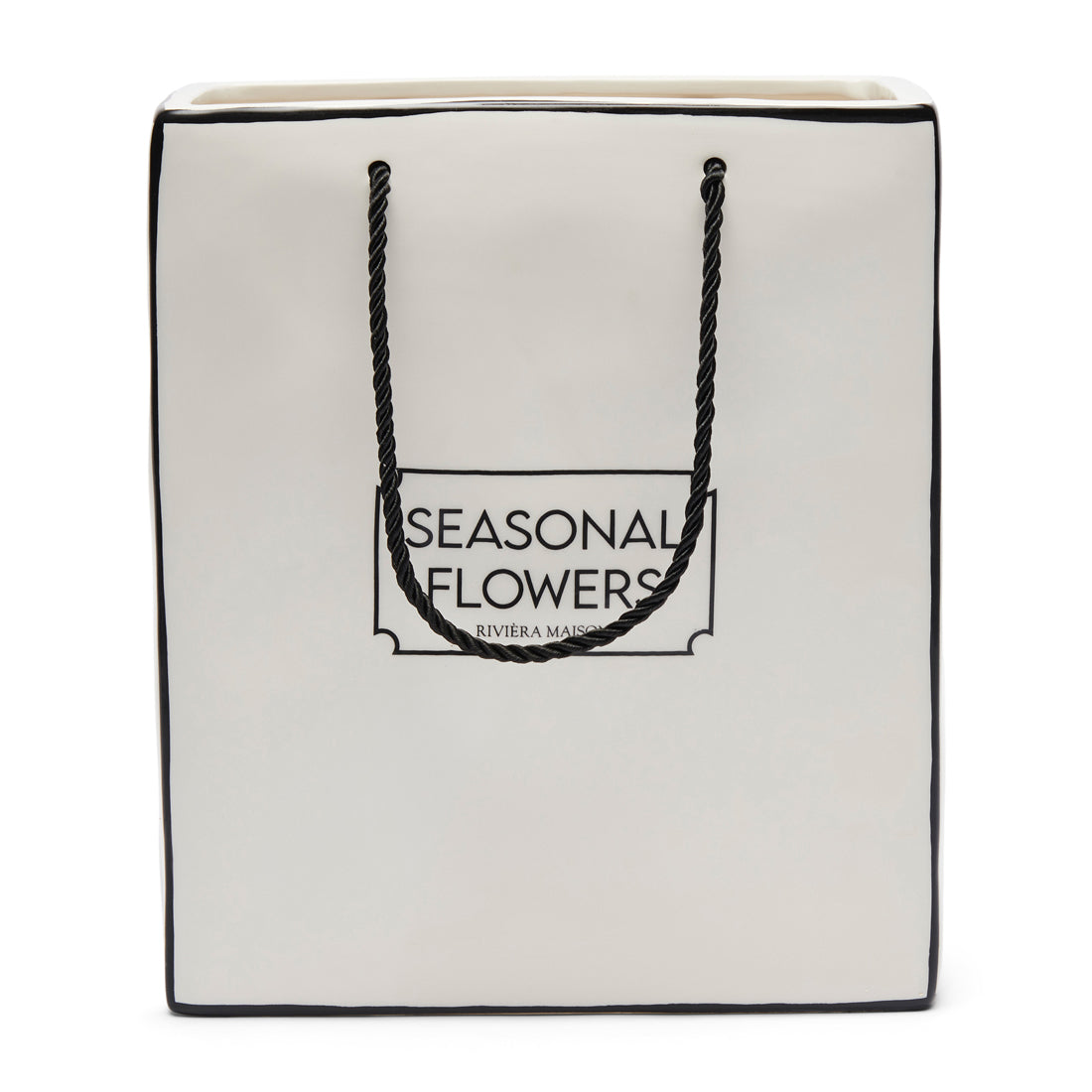 Riviera Maison Vaas keramiek, bloemenvaas Tas - Seasonal Flowers - Wit