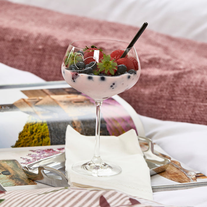 Riviera Maison witte wijnglas met gegraveerd hart - With Love