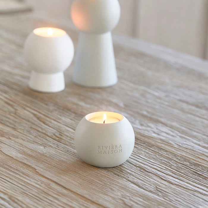Riviera Maison Waxinelichthouder rond - Oriental Pearl - Beige