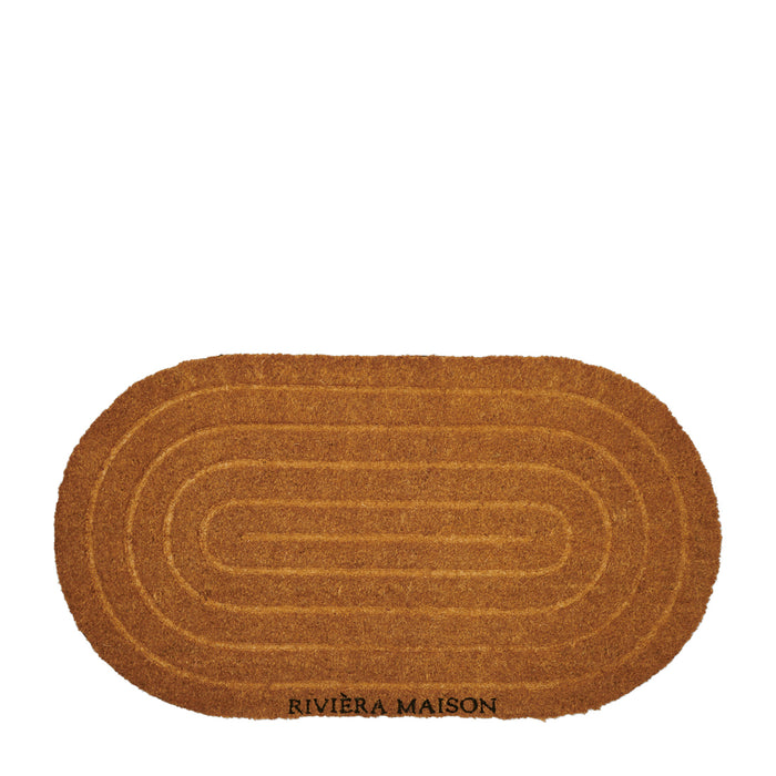 Riviera Maison Deurmat binnen, Kokos Droogloopmat - Oval - Bruin