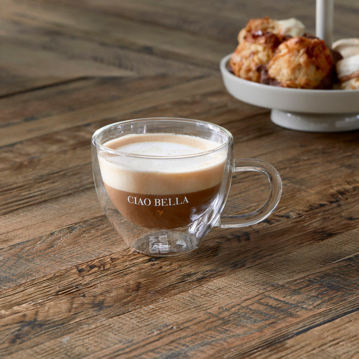 Riviera Maison dubbelwandig thee- koffieglas 230 ml - Ciao Bella