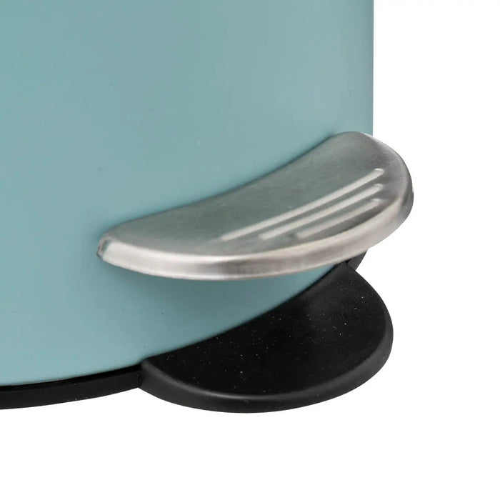 5Five kleine pedaalemmer - metaal - ijsblauw - 3L - 16 x 25 cm