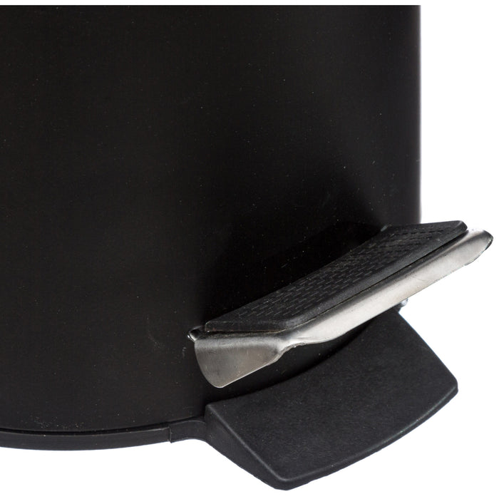 5Five Pedaalemmer - zwart - metaal - 3 L - 17 x 25 cm