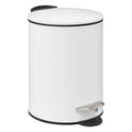 5Five Pedaalemmer - wit - metaal - 3L - 23 cm - soft close