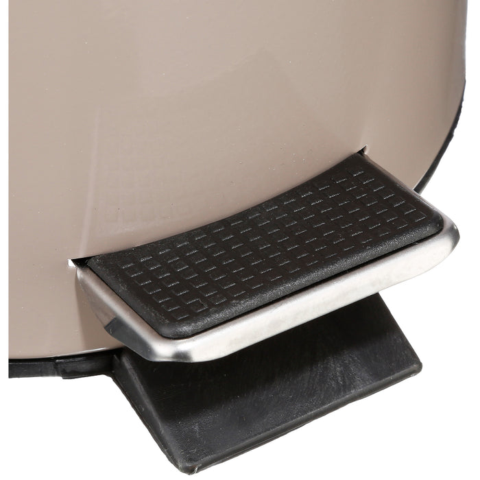 5Five Pedaalemmer - taupe - metaal - 3L - 17 x 25 cm