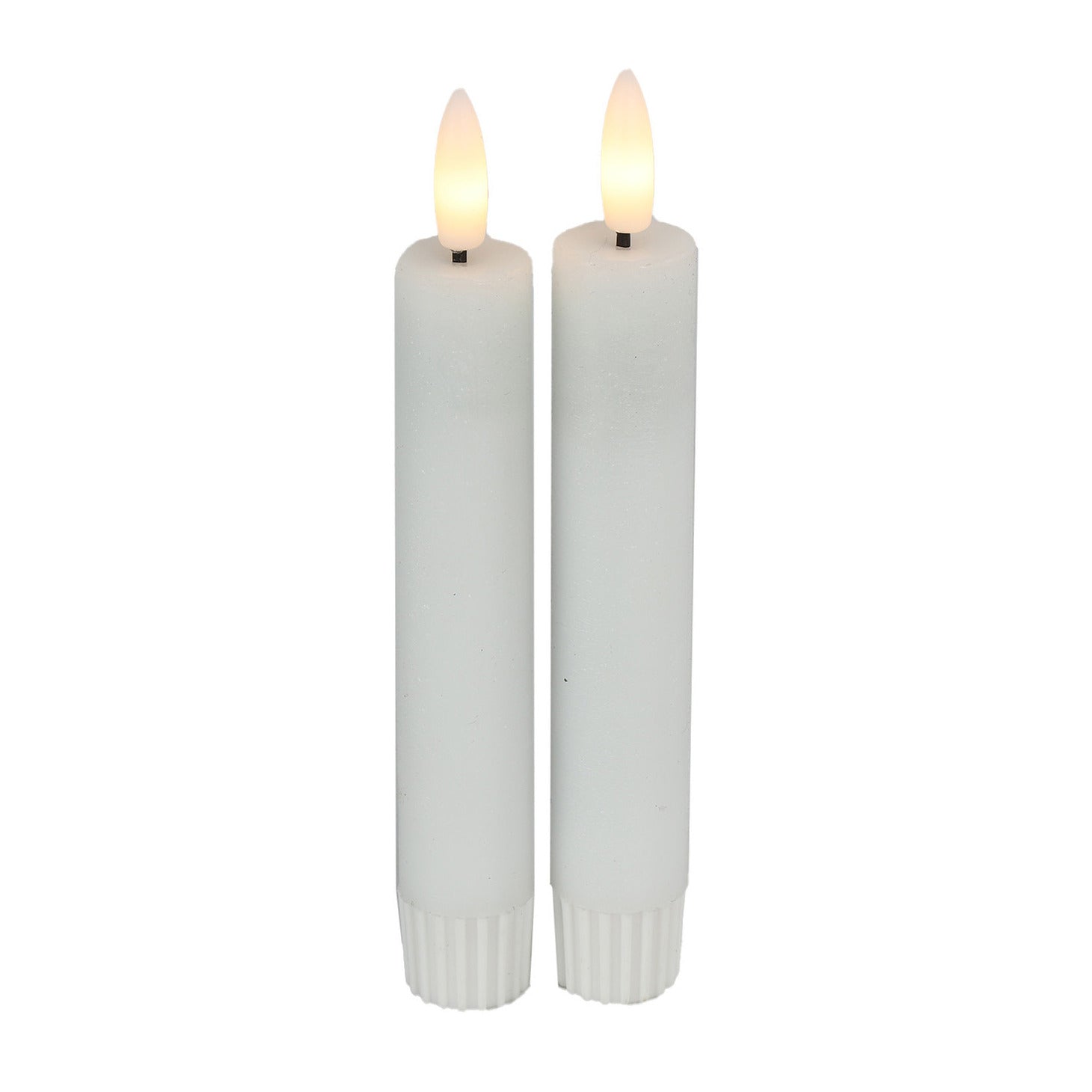 Countryfield Led kaarsen|dinerkaarsen - 2x stuks - wit - 15 cm