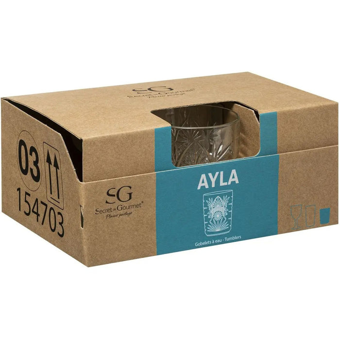 Secret de Gourmet Water|sap glazen - 6 st - 350 ml - Ayla