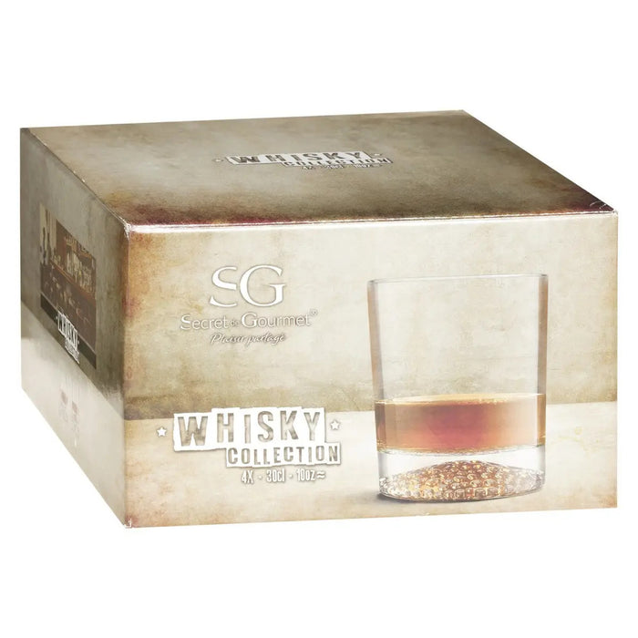 Secret de Gourmet - Whisky glazen - 4x - transparant - 300 ml