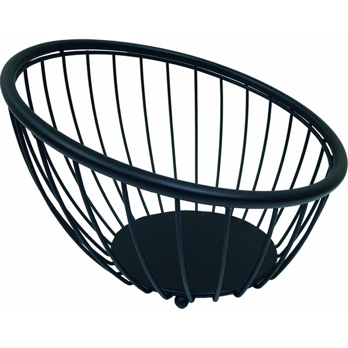 Artex Fruitmand|fruitschaal - metaal - zwart - rond - 28 x 10 cm