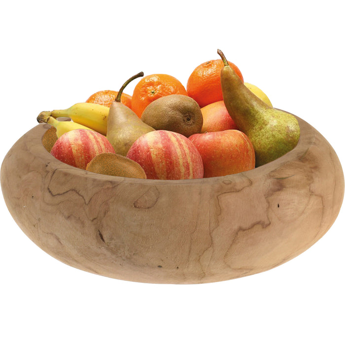 H&S Collection fruitschaal|fruitmand - teak hout - D20 x H5 cm