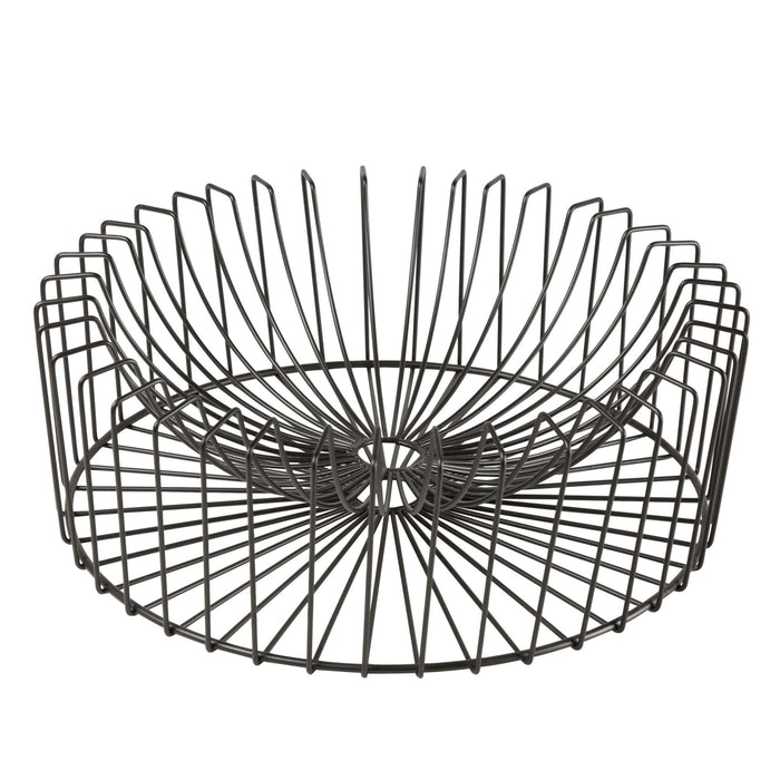 Cosy & Trendy Fruitmand-fruitschaal - metaal - zwart - 33 x 12 cm