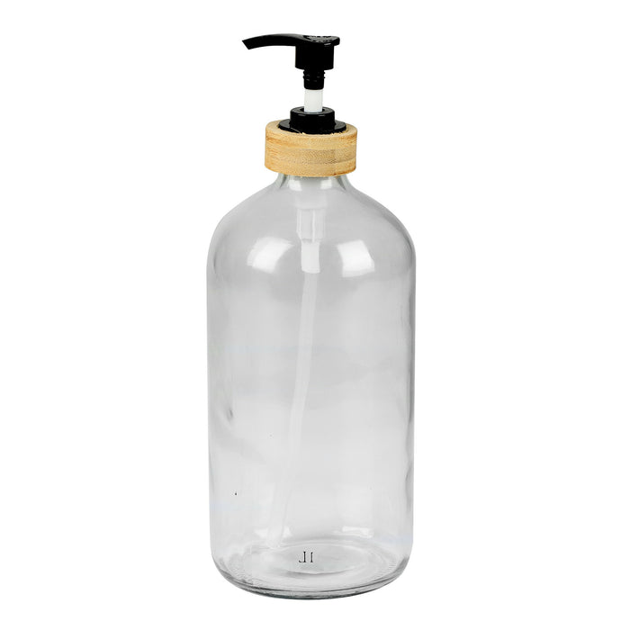 Urban Living Zeeppompje|zeepdispenser - glas|bamboe - 1L