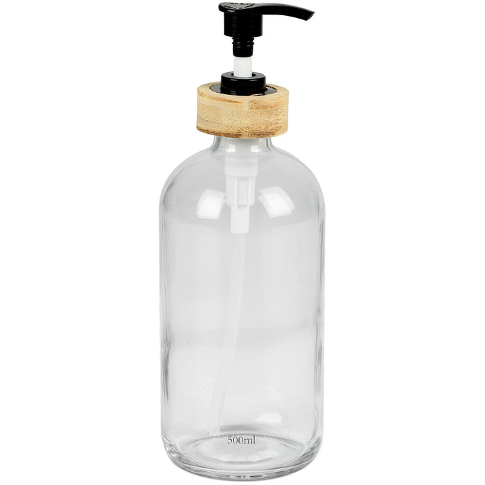Urban Living Zeeppompje|zeepdispenser - glas|bamboe - 0.5L