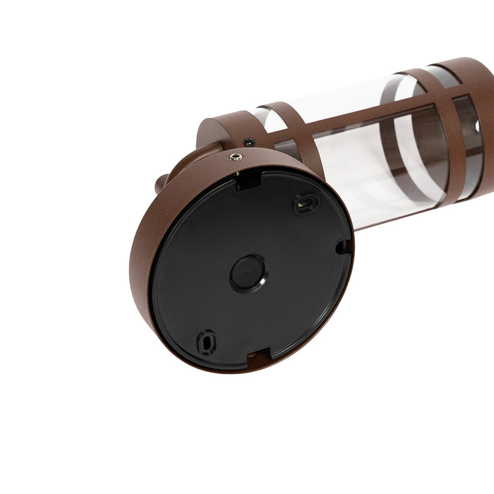 QAZQA Buiten wandlamp roestbruin IP44 met schemersensor - Ruben