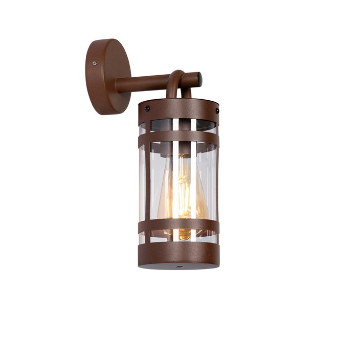 QAZQA Industriële buiten wandlamp roestbruin IP44 - Ruben