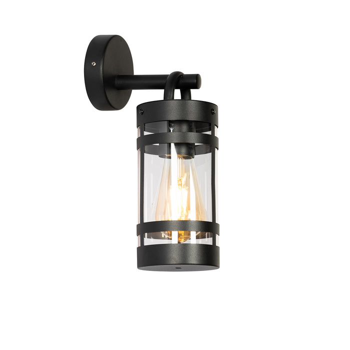 QAZQA Industriële buiten wandlamp zwart IP44 - Ruben