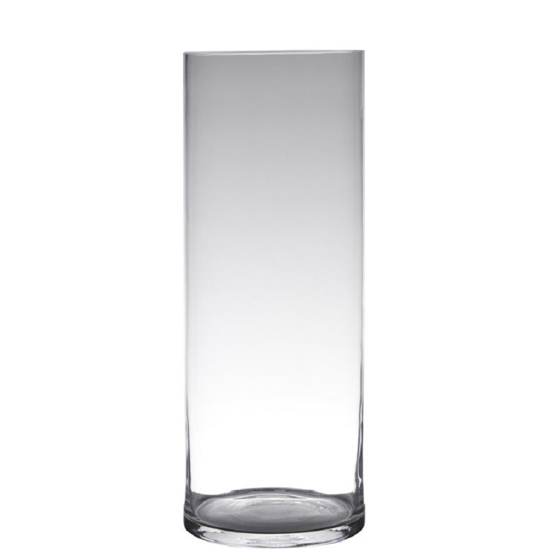 Hakbijl Glass Vaas - cilinder - glas - transparant - 19 x 50 cm