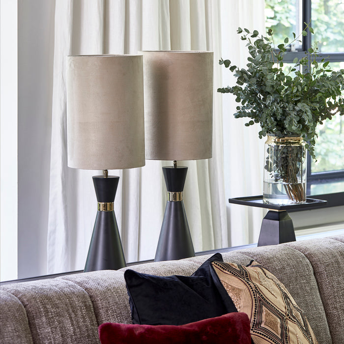 Rivièra Maison - Elegante Lampenkap in S20 - Sand van Polyester, Hoogte 40 cm