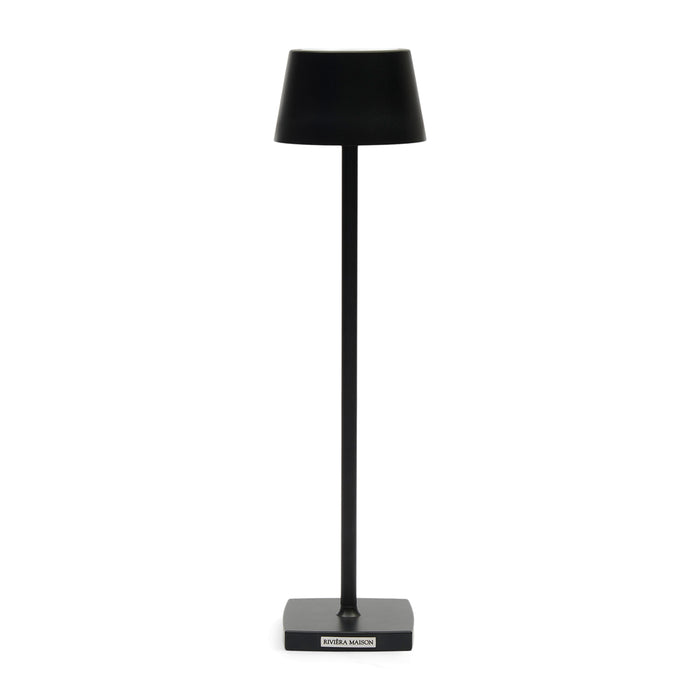 Rivièra Maison - Stijlvolle Tafel lamp in zwart, aluminium, hoogte 43 cm