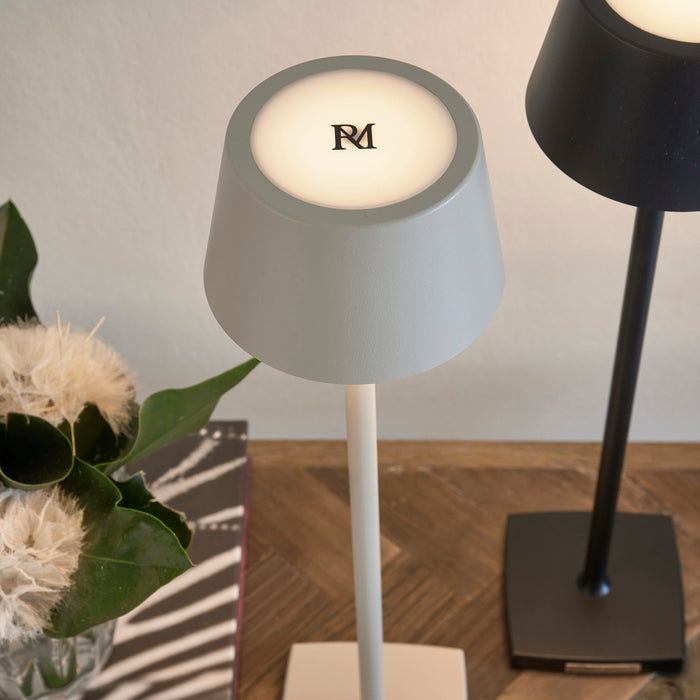 Rivièra Maison - Stijlvolle Tafel lamp in zwart, aluminium, hoogte 43 cm