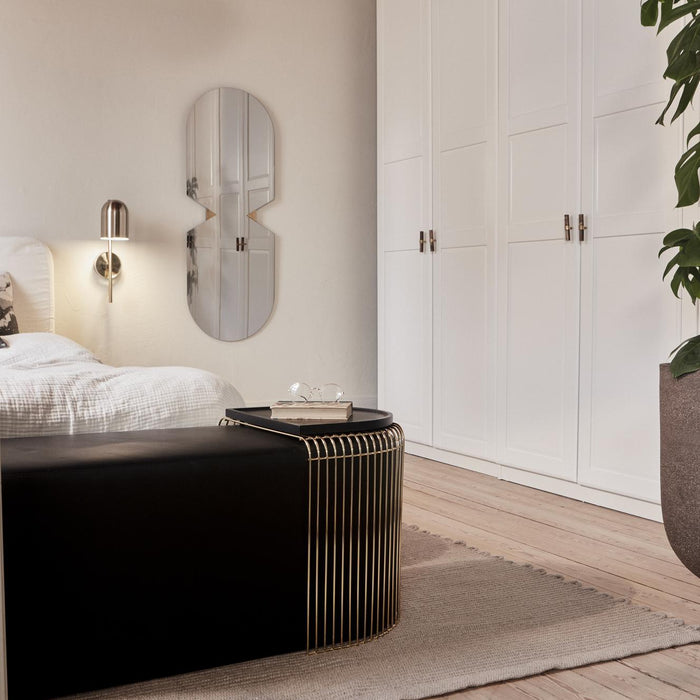 Verto spiegel 120x44,5 ovaal black