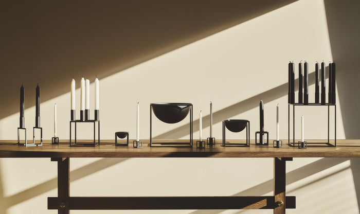 Audo Copenhagen Kubus Line kandelaar zwart