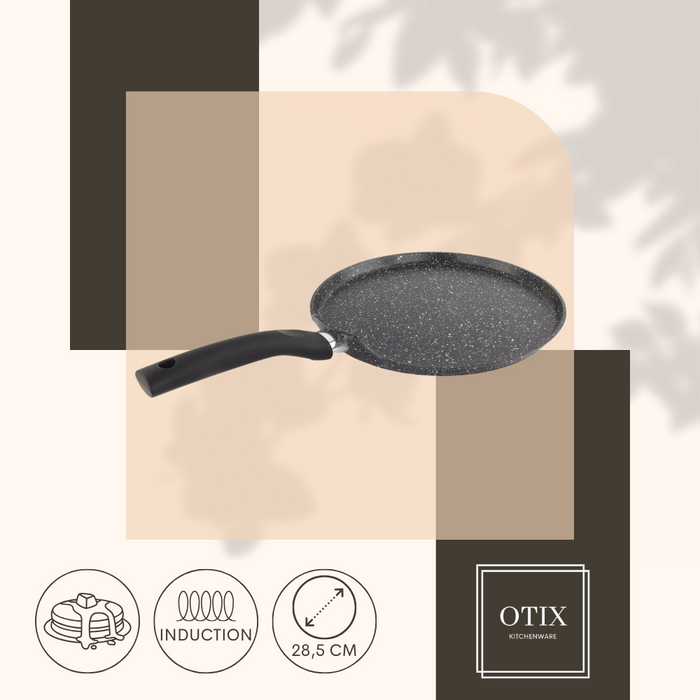 OTIX Crepe Pan Pannenkoekenpan Aluminium 28,5 cm Crepe Maker Inductie