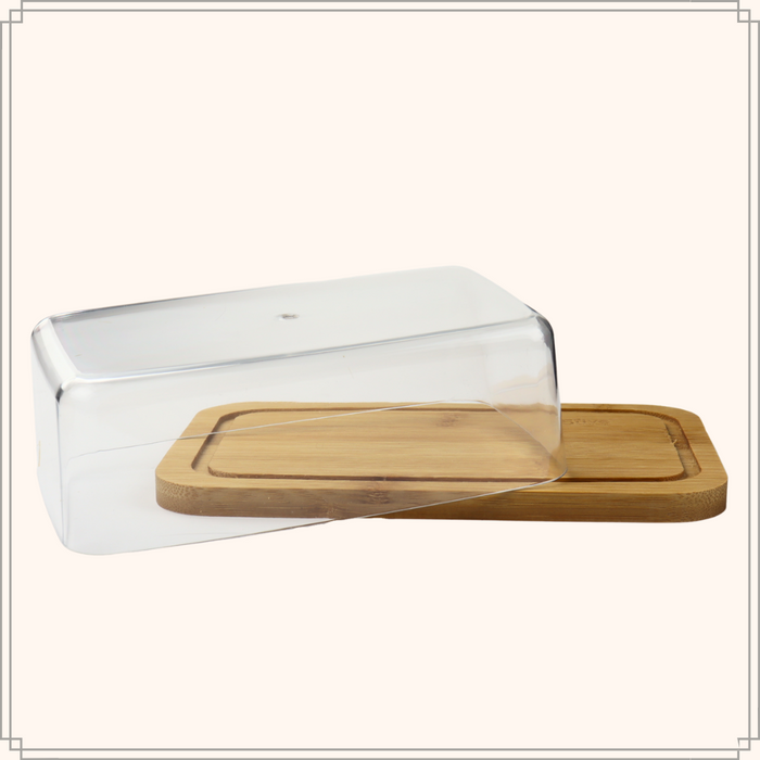 OTIX Botervloot met Deksel Bamboe 19 x 12,5 x 6,5 cm Rechthoekig Bo...