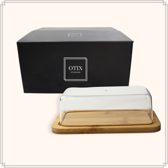 OTIX Botervloot met Deksel Bamboe 19 x 12,5 x 6,5 cm Rechthoekig Bo...
