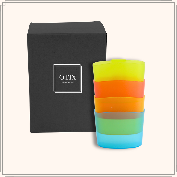 OTIX Theezakjeshouder 4 stuks Theetip Diverse Kleuren Kunststof